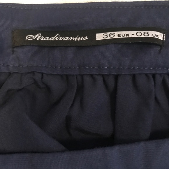 ASOS Stradivarius Navy Blue Mini Skirt-XS - Picture 7 of 8